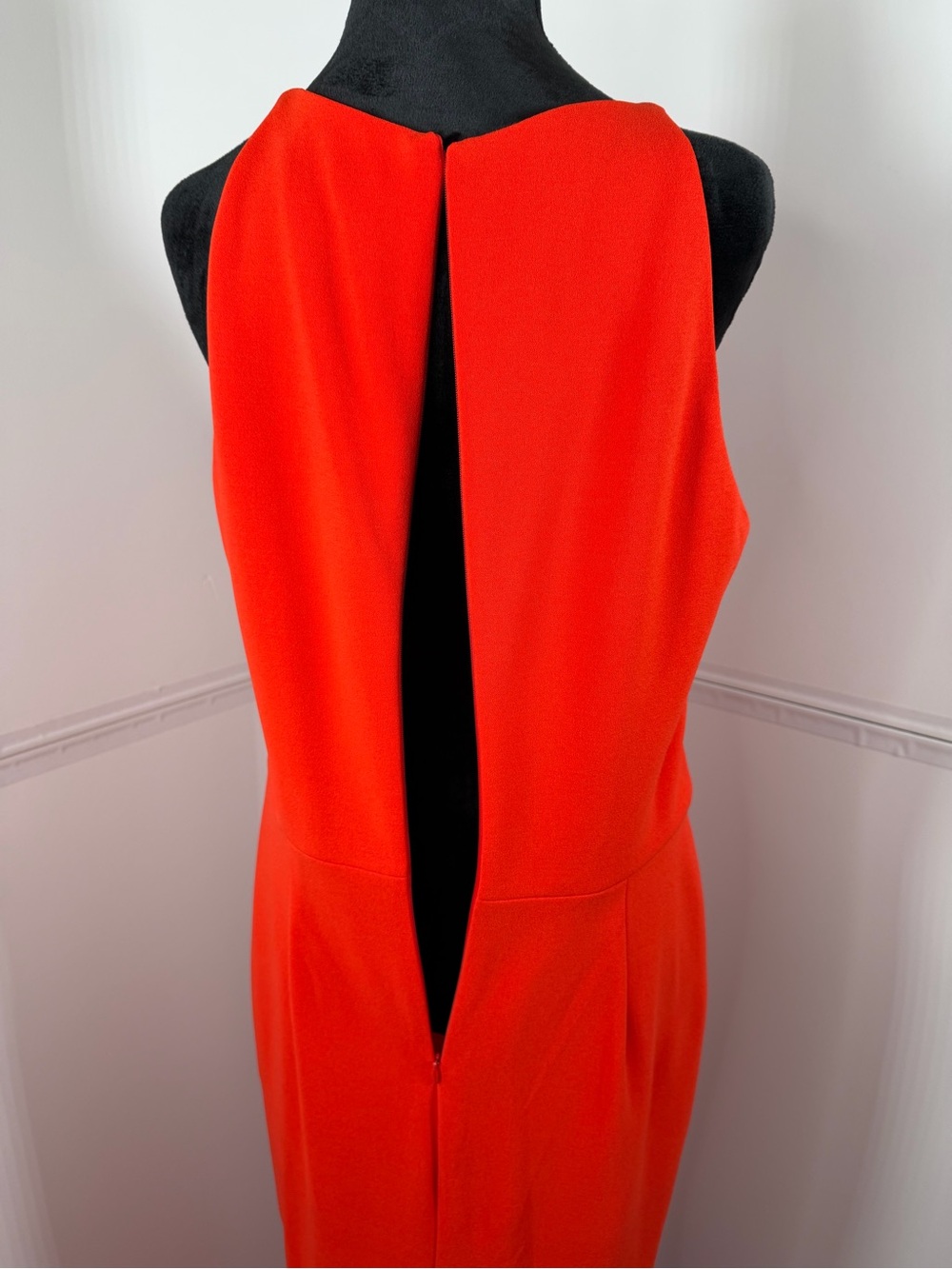 JAYGODFREY Coral Red Cutout Gown Size 10 - Picture 9 of 12
